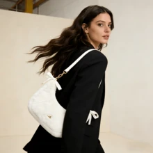 Adidas NEWY W BAG Women's Fashion Shoulder Crossbody Bag, Lightweight Casual Commuter Minimalist Outdoor Travel Shoulder Tote Handbag - Hanyu White - View 3