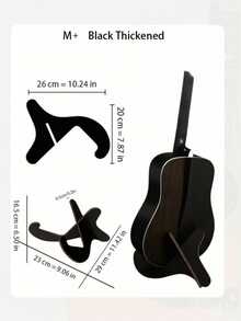 1pc Wooden Foldable & Portable Guitar Stand, EVA Foam Protection, Ideal Gift For Instrument Lovers, Suitable For Ukulele, Guitar, Bass, Violin, Etc.