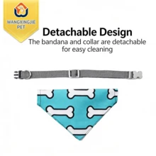 1pc Cute Pet Bandana Bibs For Dogs & Cats - Perfect For Daily Wear, Photo Shoots & Outdoor Walks, Ideal For Shiba Inu & Small/Medium Pets - Green - View 2