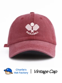 1 Pieza Gorra de béisbol estilo vintage lavada con estampado de pickleball, clásica y casual con sudadera suave, ajustable, ligera y con protección solar, versátil para partido de pickleball, deportes al aire libre, uso diario, fiestas y vacaciones, regalo perfecto para familias y amigos - Jugador de pickleball - Ver 11