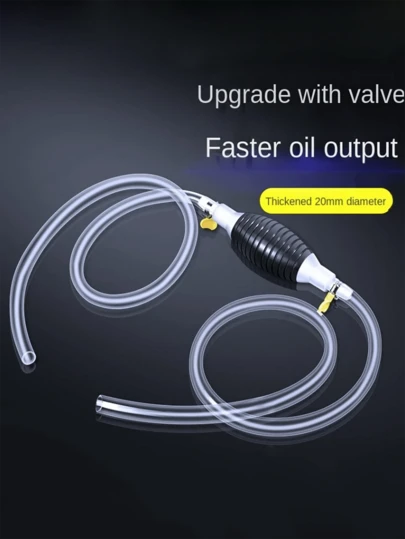 4pcs Heavy Duty Manual Fuel Transfer Pump Kit, Portable Siphon Pump With Flexible PVC Hose - Suitable For Transferring Gasoline, Engine Oil, Urea, Water, Fuel And Petrol. For Fluid Transfer. Fuel Transfer Pump | Efficient Suction Bag | Flexible Pump Design. Automotive Accessories, Exterior Parts For Cars And Trucks.