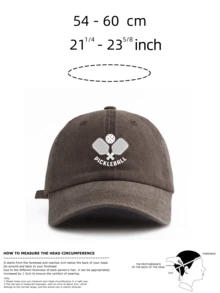 1 Pieza Gorra de béisbol estilo vintage lavada con estampado de pickleball, clásica y casual con sudadera suave, ajustable, ligera y con protección solar, versátil para partido de pickleball, deportes al aire libre, uso diario, fiestas y vacaciones, regalo perfecto para familias y amigos - Jugador de pickleball - Ver 3