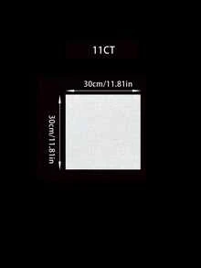 1pc White Cross Stitch Fabric, 11ct/14ct, 30*30cm OR 1pc White Small Grid Fabric, 30*30cm OR 1pc White Medium Grid Fabric, 30*30cm