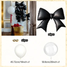 Bộ trang trí nơ và trái tim, nơ đen, đỏ, hồng, tím và trái tim bằng giấy bạc, bóng bay cao su màu đỏ, trắng, hồng, thích hợp để trang trí cho Ngày Valentine, kỷ niệm, tiệc sinh nhật, năm mới, lễ đính hôn. - Nhiều màu - Xem 23