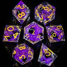 7pcs Resin Dice Set With Sharp Edges, Dungeon & Dragon Dice Set For D&D, RPG - Multicolor - View 10