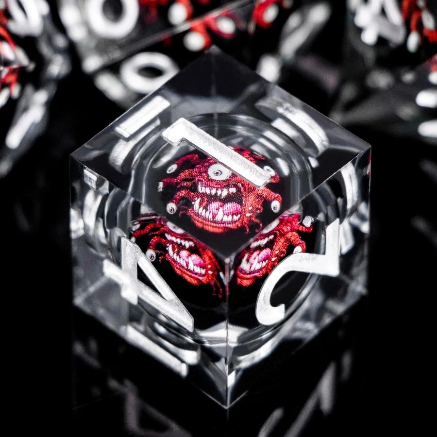 Multi-Eye Monster Dice Set, Suitable For Polyhedral Dice, Sharp Edges, Resin Material, Role-Playing Games/D&D Dice/D&D Gift - Multicolor - View 1