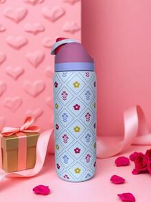 Blossoms Owalao FreeSilp Insulated Stainless Steel Water Bottle With Straw,  Suitable For Sports, Great For Travel, 32 Oz,Beautiful Appearance, Exquisite Workmanship, Suitable For Camping, Work, Indoor Use, Suitable For Valentine's Day, Birthday, Gift Giving. - 紅白色 - 查看 2