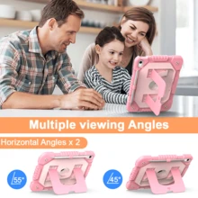 1pc Tablet Case With Stand & Shoulder Strap, Compatible With IPad 10th 10.9 (2022)/IPad 11th (A16) 11", Tab A9 Plus 11", Galaxy Tab A11PLUS, Fashionable Tablet Cover With Pen Slot, Available In Light Pink, Fuchsia, Black, Navy Blue/Black, Red/Black - Multicolor - View 7