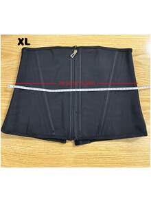 1件装无缝健身塑身腰带 - 黑色运动腰带，透气网布，简约设计，适合瑜伽、跑步和日常锻炼，是理想的积极生活方式礼物，塑形紧身胸衣 - 黑色 - 查看 9