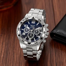 6-Piece Multi-Style Men's Party Watch Gift Set Durable Steel Band Fashion Watches For Him With Box Included Ideal For Birthdays Anniversaries Holidays - A - View 5