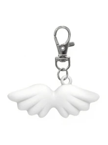 1pc Angel Wings/Bow Keychain Lipstick Keychain Cover, Portable Lip Gloss Storage Box, Lip Balm Keychain, Travel Accessory, Lipstick Keychain Cover, Multifunctional Accessory, Portable Lipstick Keychain Cover Design, Easy To Hang On Keys, Women Accessory - Multicolor - View 8