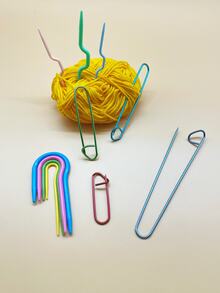 All-In-One Crochet Starter Kit: Includes 14 Aluminum Crochet Hooks (Size 2.0mm-10.0mm), 7pcs Cable Needles, Aluminum Stitch Markers, Red Yarn Scissors, Row Counter, And 10pcs Stitch Markers, Perfect Gift For Crochet Lovers - Multicolor - View 4