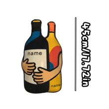 1 Personalized Pillow - Customized Text, Wine Bottle. Unique And Breathable, Suitable For Her, Him, It, Boyfriend, Girlfriend, Dad, Mom, Family, Friends, Anniversary, Mother's Day, Birthday, Valentine's Day, Christmas, Halloween, Graduation Ceremony, Father's Day, Wedding, Housewife, Sofa, Bed, Car, Tea Room, Bedroom, Bathroom, Living Room, Dining Room - Multicolor - View 9