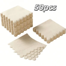 25/50/80张扇形鸡尾酒餐巾纸，饮料餐巾纸，一次性扇形纸巾，适用于婚礼招待会、生日派对等场合 - 白色 - 查看 11