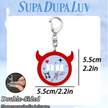 Baby Monster Keychain, Red & Blue Keychain, Double-Sided Cartoon Keychain, Bag Pendant, Car Pendant, Birthday Gift, Party Favor - Multicolor - View 3