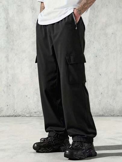 Men's Casual Lightweight Drawstring Waist Striped Jogger Pants, Breathable For Daily Commute, Outdoor, Running, Spring/Summer