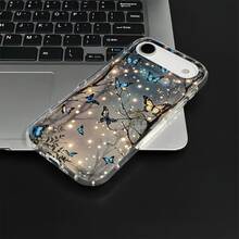 Blue bow, yellow bow, branch This patterned clear soft case airbag is compatible for  17 Pro Max/Air/16/15/14/13/12 mini/11. It's an ideal gift for Christmas and Valentine's Day, perfect for boyfriends, girlfriends, and family. - transparente - Ver 5