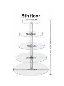 Round Acrylic Cake Display Stand, Multi-Tier Dessert Food Rack, Suitable For Wedding, Birthday Party Cake Stand, Cake Decoration, Cupcake Stand, Cake Decor, Cake Riser, Wedding Decor, Wedding Party Supplies, Wedding Decorations, Wedding Accessories, Wedding Cake Stand, Back To School - Clear - View 11