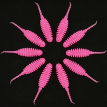 Luminous Mini Root Fishing Lures Set Swimbait TPE Soft Bait 35mm 0.24g Needle Tail Micro Worm Stream Bionics Tadpole Baits