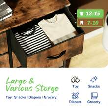 Tall 8 Spacious Fabric Drawer Storage Unit - Multi-Functional Storage Organizer With Durable Steel Frame & Smooth Wooden Top, Space-Saving Chest With Removable Fabric Bins, Multi-Use For Bedroom Closets, Entryway Nooks, Home Living Areas & Dorm Rooms, Family-Friendly & Student-Approved For Storing Clothes, Toys, Accessories & Daily Essentials, Compact Design Perfect For Small Bedrooms, Tiny Dorms & Narrow Entryways, Sturdy Fabric Storage Tower With Reinforced Edges, Wooden Top Organizer For Displaying Decor Or Toiletries, Heavy-Duty Steel Structure For Stable Support, Dual-Purpose Home Decor Piece & Practical Storage Solution, Soft Fabric Drawers With Sturdy Bases, Easy-To-Assemble Tall Storage Unit For Instant Organization, Versatile Chest Suitable For All Living Spaces, Durable Build For Long-Term Home & Dorm Use - 白色 - 查看 3