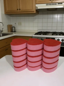 6个/2个/1个心形海绵清洁器，适用于厨房、洗碗、洗锅、浴室清洁，是送给长辈的理想礼物 - 紅白愛心 - 查看 15
