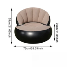 Instant Outdoor Lounge: Inflatable Shell-Shaped Sofa. Fast Setup, Plush & Insulated - Perfect For Camping, Festivals & Beach Days.