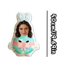You Can Send Your Favorite Photos To Customize Personalized Photos For Halloween - Soft With Your Face, Multiple Sizes Of Cute Bed Sofa Decoration, Christmas, Thanksgiving, Halloween Birthday Gifts For Friends And Family, Hand Wash Only (No Battery/Electricity Required), Customized Seasonal Gifts, Home Decoration - Green Rabbit - View 11
