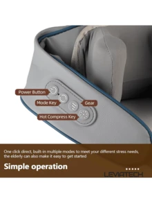 LEVIATECH Shoulder & Neck Massager Shawl, Electric Vibrating Trapezius Muscle Massage Device, Gift For Parents&Men&Women, Kneading Neck & Shoulder Massager - Rechargeable - View 7