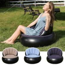Instant Outdoor Lounge: Inflatable Shell-Shaped Sofa. Fast Setup, Plush & Insulated - Perfect For Camping, Festivals & Beach Days.