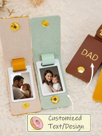 Personalised Photo Keyring, Vegan Leather Photo Keychain, Family Photo Keychain, Birthday Gift, Anniversary Gift, Christmas Gift For Mom Dad Leather Keychain, Photo Keychain, Gift For Dad, Gift For Mom, Birthday Gift, Wedding Gift, Fathers Day Gift, Gift For Him, Gift For Her, Christmas Gift, Key Fob, Gift For Grandpa, Picture Keychain