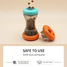 Pet Slow Feeder Toys, Dog Quiet Ball, Cat Tumbler Feeder, Threaded Dispenser, Blue & Orange - 5L - View 10