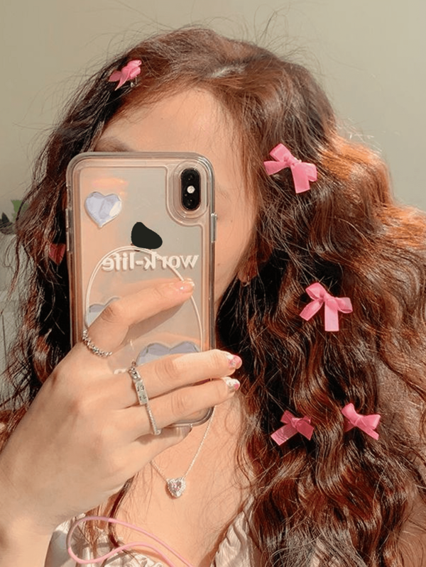 30 piezas Conjunto de accesorios para el cabello de mujer, que incluye cinta roja, pasadores de lazo de moda, pasadores de seda dulces, decoraciones para el cabello de estilo princesa elegante y estilo hada Y2K, adecuados para uso diario, pasadores de cabello lindos, mini pasadores de satén, mini pasadores de lazo, accesorios para el cabello