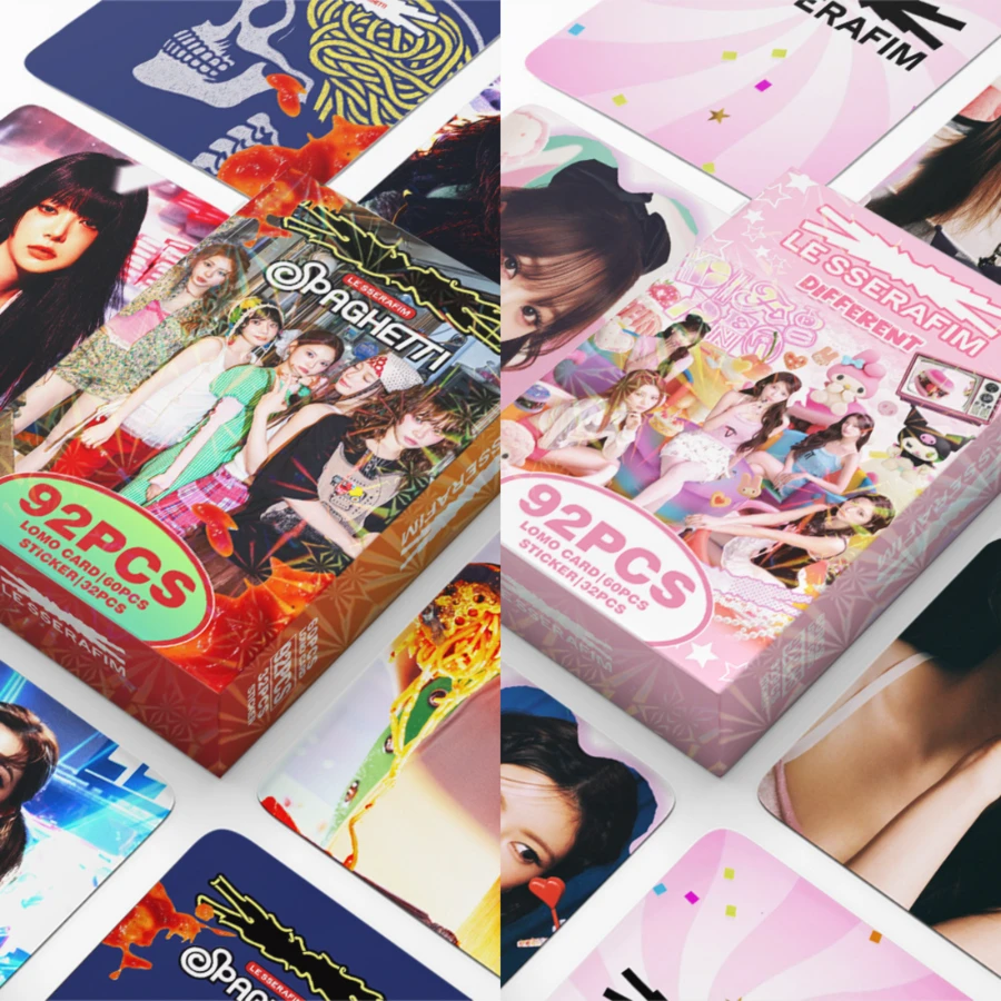 KPOP LE SSER SPAGHETTI: Các loại thẻ LOMO khác nhau, thẻ ảnh ba chiều, sticker, thẻ ảnh độ phân giải cao đóng hộp, hàng hóa dành cho người hâm mộ, album, đồ lưu niệm concert, quà Giáng sinh, quà tặng nhỏ, đồ sưu tầm, đồ trang trí. - Nhiều màu - Xem 1