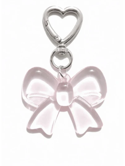 Transparent Pink Bow Pendant, Elegant And Cute, Compact And Portable, Can Be Hung On Shoulder Bags, Backpacks, Crossbody Bags, Or Car Keys. It Is Both A Travel Accessory And A Daily Decoration, Suitable For Commuting, Gatherings, Outdoor Activities, Vacations, Etc. Also An Ideal Choice For Valentine's Day Gifts, Ramadan Gifts, Birthday Gifts, Wedding Accessories, And Holiday Souvenirs.