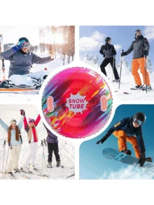 充气雪橇管 - 采用高强度PVC材质，可折叠，充气设计，是滑雪、滑雪度假村娱乐以及圣诞节和新年礼物的理想之选。颜色和款式随机发货。 - 彩色 - 查看 9