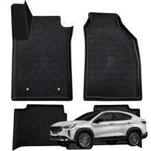 Kit de Tapete Borda Elevada Tipo Bandeja Para Fastback Borracha Premium Jogo Tapetes Carro - Fastback - Visão 2