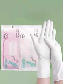 20pcs Reusable Nitrile Gloves, Thick & Durable Washable Cleaning Gloves, Latex-Free, Powder-Free, Non-Slip Long Cuff Gloves, Suitable For Kitchen Dishwashing, Household Cleaning And Food Preparation - Multicolor - View 10