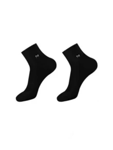 5 双男士商务休闲耐穿吸湿排汗中筒字母袜，5 种颜色，秋季