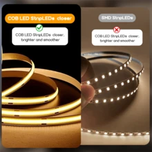 1pc LED COB Strip, USB Powered/Battery Box Adhesive Flexible Strip, White/Warm White Light, Indoor Flexible LED Lighting Strip, Suitable For Home, Kitchen, Wardrobe, Cabinet And TV Wall Decoration