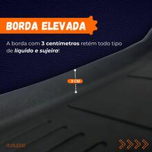 Kit de Tapete Borda Elevada Tipo Bandeja Para Fastback Borracha Premium Jogo Tapetes Carro - Fastback - Visão 7