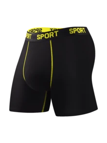 3pcs/Set Customizable Men's Sports Briefs Set: "SPORT" Logo Waistband, Contrast Stitching, Soft Fabric Everyday Underwear - Multicolor - View 4