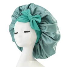 1件装奢华缎面睡眠帽，配有可调节蝴蝶结 - 轻盈护发帽，适合卷发/辫发/自然发质，多种颜色可选，夜间护发必备，柔软贴合，优质浴室配件，美发沙龙产品及配件，美容旅行必备 - 彩色 - 查看 27