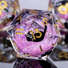 7pcs Resin Dice Set With Sharp Edges, Dungeon & Dragon Dice Set For D&D, RPG - Multicolor - View 4