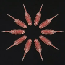 Luminous Mini Root Fishing Lures Set Swimbait TPE Soft Bait 35mm 0.24g Needle Tail Micro Worm Stream Bionics Tadpole Baits