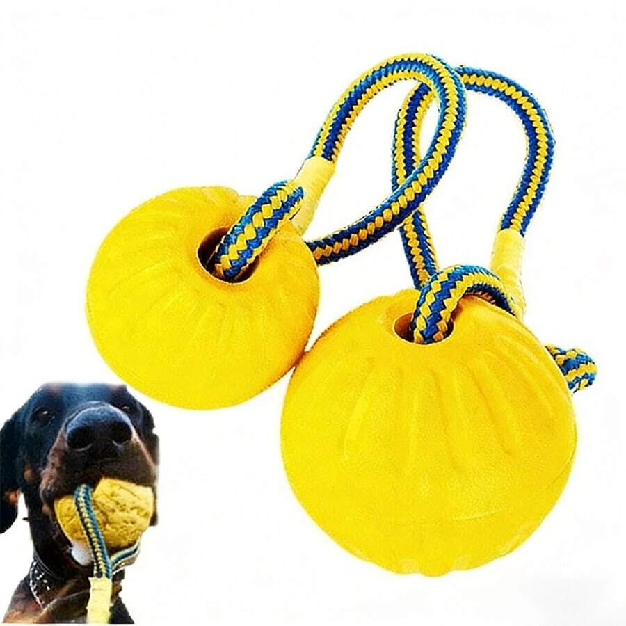 绳索狗玩具球，幼犬互动训练玩具，宠物咀嚼玩具，漂浮EVA弹性球