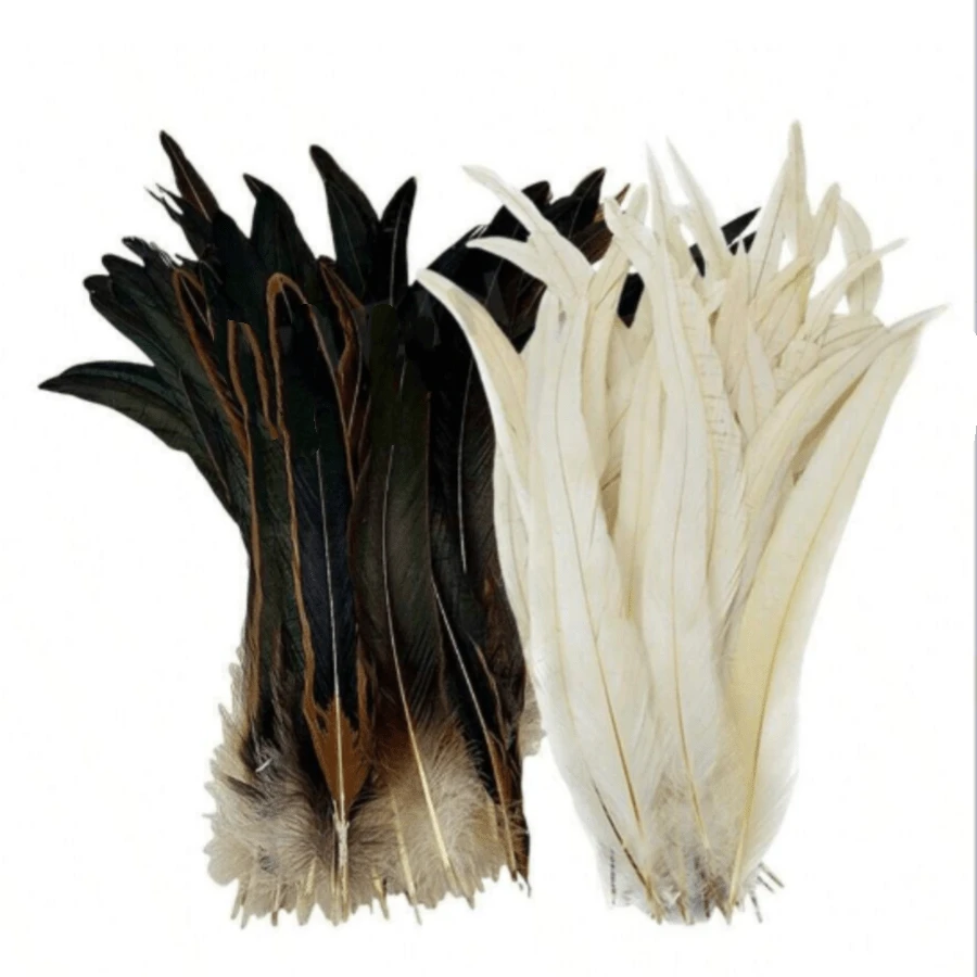 20pcs 25-45cm Wholesale Artificial Rooster Feathers For Headpiece, Wedding Dress DIY, Home Decor Accessories - Multicolor - View 1