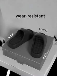 Herren Hausschuhe, bequeme Schlafzimmer Hausschuhe für Zuhause, strapazierfähige vielseitige Hausschuhe für den Außenbereich - Schwarz - Übersicht 4