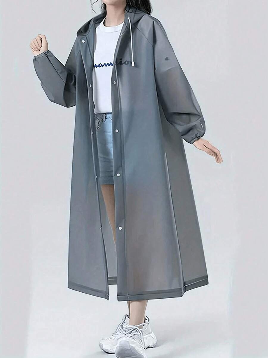 1/2件装男女通用可重复使用透明雨衣，适合日常通勤 - 7种鲜艳颜色，可调节袖口和抽绳兜帽，防风防水轻便雨衣，长款，是户外旅行、上学、工作、必备防风保暖、闺蜜节、送给小狗、嘉年华、派对装饰、春夏精选、伴娘礼物、房间、卧室装饰、海滩、旅行、男士、女士、度假、妇女节、旅行必备、婚礼回礼、Y2K、卧室、汽车配件、厨房装饰、可爱小物、母亲节礼物、卧室装饰、花园、厨房装饰、夏季、海滩、旅行必备、房间装饰、软萌玩具、毕业季的理想之选。