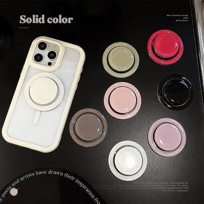 简约韩版纯色磁吸手机支架，兼容 16、Apple 17 Pro Max，也适用于14寸、13寸亚克力手机。
