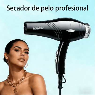 Nuevo secador de pelo de alta potencia, suave para el cabello/temperatura constante de iones negativos/secador de pelo portátil para el hogar, para un secado rápido, regalo ideal para el día de San Valentín (negro).